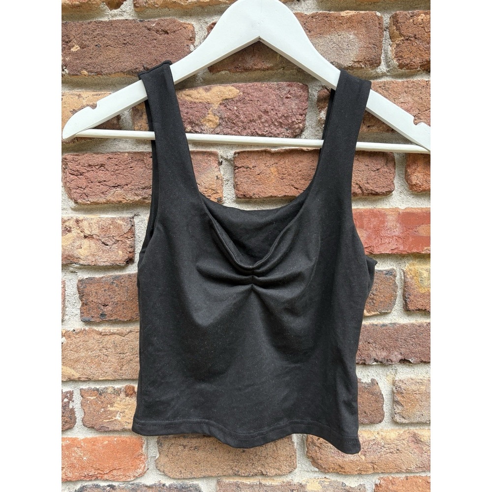Shein Tank‎ Top Cropped Size S Small gathered front polyester blend